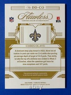 2023 Flawless Rookie Jersey Ssp #05/15 Chris Olave New Orleans Saints Football
