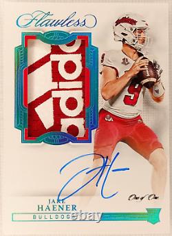 2023 Panini Flawless Collegiate Jake Haener Rookie Patch Auto 1/1! One Of One RPA