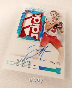 2023 Panini Flawless Collegiate Jake Haener Rookie Patch Auto 1/1! One Of One RPA