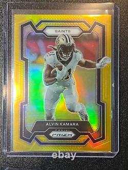 2023 Panini Prizm 2023 Prizm Football Alvin Kamara GOLD PRIZM #7/10 Saints #210