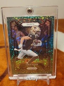 2023 Panini Prizm Chris Olave Green SPARKLE /8 New Orleans Saints SSP Saints