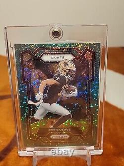 2023 Panini Prizm Chris Olave Green SPARKLE /8 New Orleans Saints SSP Saints