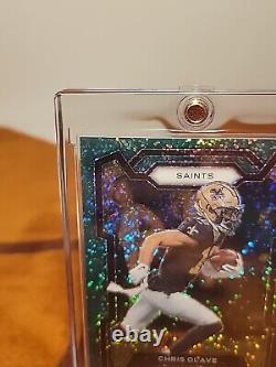 2023 Panini Prizm Chris Olave Green SPARKLE /8 New Orleans Saints SSP Saints