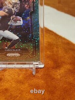 2023 Panini Prizm Chris Olave Green SPARKLE /8 New Orleans Saints SSP Saints