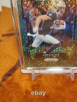 2023 Panini Prizm Chris Olave Green SPARKLE /8 New Orleans Saints SSP Saints