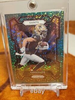 2023 Panini Prizm Chris Olave Green SPARKLE /8 New Orleans Saints SSP Saints