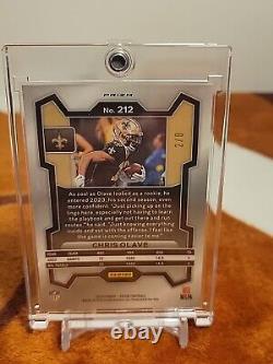 2023 Panini Prizm Chris Olave Green SPARKLE /8 New Orleans Saints SSP Saints