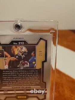 2023 Panini Prizm Chris Olave Green SPARKLE /8 New Orleans Saints SSP Saints