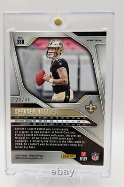 2024 Panini Prizm RC #388 Spencer Rattler Red & Yellow 20/44 New Orleans Saints