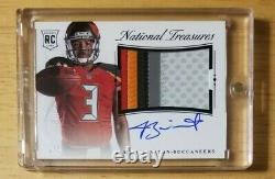 2105 National Treasures Rookie Materials Signatures Black 2/3 Jameis Winston