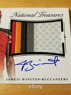 2105 National Treasures Rookie Materials Signatures Black 2/3 Jameis Winston