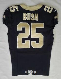 #25 Rafael Bush of New Orleans Saints NFL Game Issued Player Worn Jersey