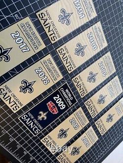 3 SIZES New Orleans Saints NFC Champ & Super Bowl Decal Banner Set Man cave