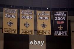 3 SIZES New Orleans Saints NFC Champ & Super Bowl Decal Banner Set Man cave