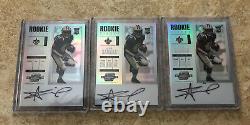 3x 2017 Contenders Optic Rookie Ticket Alvin Kamara RC Auto Nrmt-Mint 6TD Saints