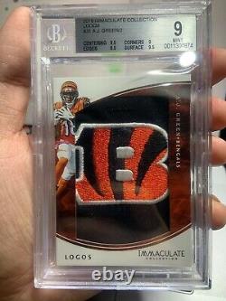 A. J. Green 2016 Panini Immaculate Collegiate Logos Jumbo Patch 1/2 Bengals Bgs9