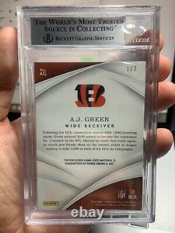 A. J. Green 2016 Panini Immaculate Collegiate Logos Jumbo Patch 1/2 Bengals Bgs9