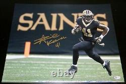 ALVIN KAMARA SIGNED AUTOGRAPHED NEW ORLEANS SAINTS 16x20 PHOTO BECKETT