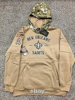 AUTHENTIC Nike 2019 New Orleans Saints Salute to Service Hoodie All Sizes STS