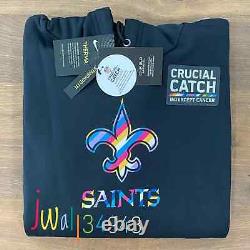 AUTHENTIC Nike New Orleans Saints NFL Crucial Catch Pullover Sideline Hoodie