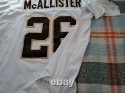 AUTHENTIC REEBOK DOUBLE STITCHED (RARE) NFL SAINTS #26 McALLISTER JERSEY SZ 52