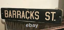 AUTHENTIC VINTAGE NEW ORLEANS BOURBON & BARRACKS ST. FRENCH QUARTER SIGNS, 1970s