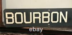 AUTHENTIC VINTAGE NEW ORLEANS BOURBON & BARRACKS ST. FRENCH QUARTER SIGNS, 1970s