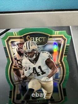 Alvin Kamara 2017 Select Prizm Die Cut Green Rookie Card 5/5 New Orleans Saints