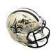 Alvin Kamara Autographed New Orleans Saints Speed Mini Football Helmet Bas Coa