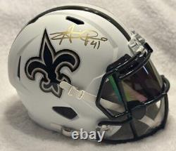 Alvin Kamara Autographed Saints Lunar Eclipse Full Size Helmet Beckett