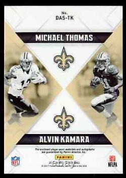 Alvin Kamara Michael Thomas 2017 XR Rookie Patch Autograph RC Auto #/10 RPA