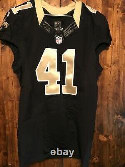 Alvin Kamara New Orleans Saints Nike Team Issued NFL On Field Jersey Black