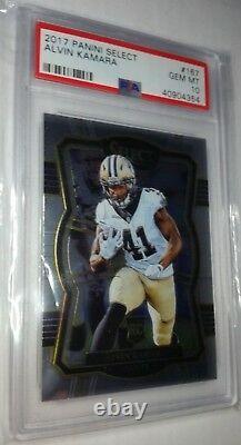 Alvin Kamara PSA 10 Gem Mint 2017 Panini Select #167 card New Orleans Saints