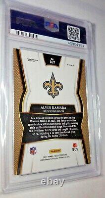 Alvin Kamara PSA 10 Gem Mint 2017 Panini Select #167 card New Orleans Saints