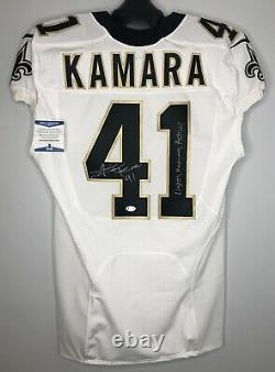 Alvin Kamara SIGNED New Orleans Saints Nike Game Style Jersey with BAS COA Beckett