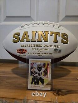 Alvin Kamara Signed NFL New Orleans Saints White Logo Football Beckett Authentic