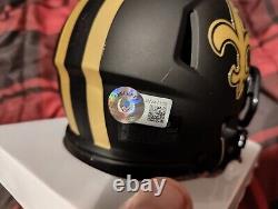 Alvin Kamara Signed New Orleans Saints Eclipse Mini Speed Helmet BAS