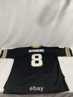 Archie Manning #8 New Orleans Saints Mitchell Ness Black Jersey Mens Sz 56 3XL