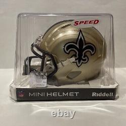 Archie Manning 8 New Orleans Saints Signed Riddell Speed Mini Helmet Sealed