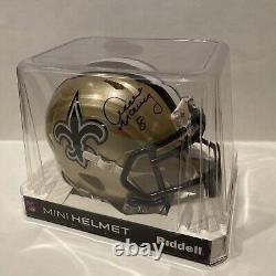 Archie Manning 8 New Orleans Saints Signed Riddell Speed Mini Helmet Sealed