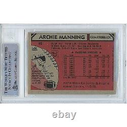 Archie Manning New Orleans Saints Auto 1980 Topps Football BAS Auth Autograph