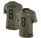 Archie Manning New Orleans Saints Nike Salute To Service Olive Jersey Men Large