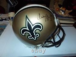 Aron Brook's Autographed New Orleans Saints Riddell Full Size Football Helmet