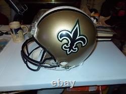 Aron Brook's Autographed New Orleans Saints Riddell Full Size Football Helmet