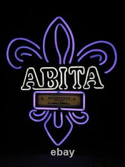 Authentic ABITA RESTORATION Neon Beer Sign / Bar Light New Orleans Saints
