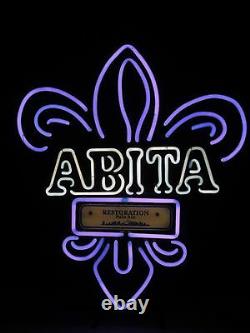 Authentic ABITA RESTORATION Neon Beer Sign / Bar Light New Orleans Saints