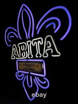 Authentic ABITA RESTORATION Neon Beer Sign / Bar Light New Orleans Saints