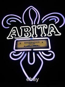 Authentic ABITA RESTORATION Neon Beer Sign / Bar Light New Orleans Saints