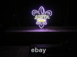 Authentic ABITA RESTORATION Neon Beer Sign / Bar Light New Orleans Saints
