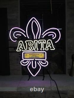 Authentic ABITA RESTORATION Neon Beer Sign / Bar Light New Orleans Saints